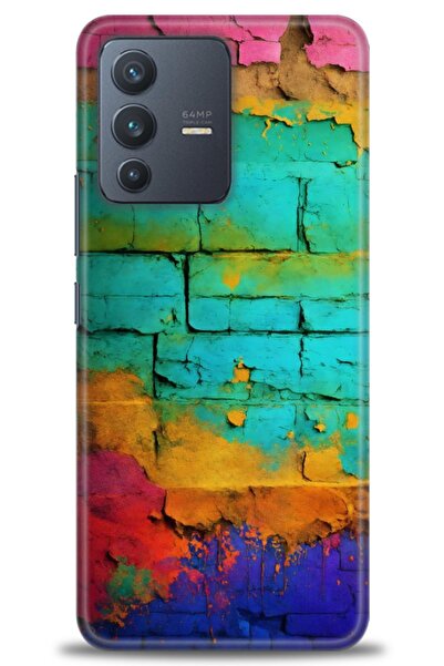 Rulet Aksesuar حافظة سيليكون متوافقة مع هاتف Vivo V23 5G HD مطبوع + واقي شاشة...