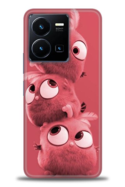 Rulet Aksesuar جراب سيليكون متوافق مع هاتف Vivo Y35 HD مطبوع + واقي شاشة سيرا...