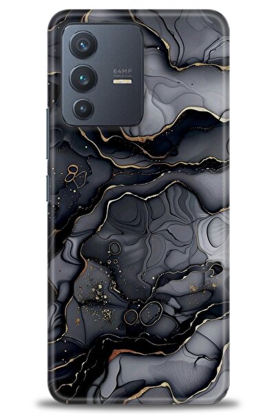 Rulet Aksesuar حافظة سيليكون متوافقة مع هاتف Vivo V23 5G HD مطبوع + واقي شاشة...