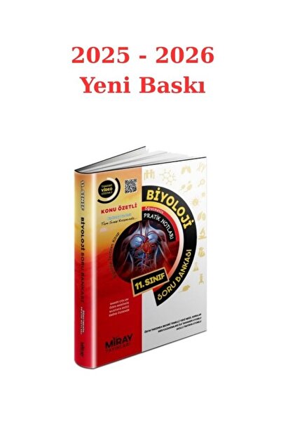 Miray Yayınları Miray 11.Sınıf Biyoloji Konu Özetli Soru Bankası 2025/26 Yeni...