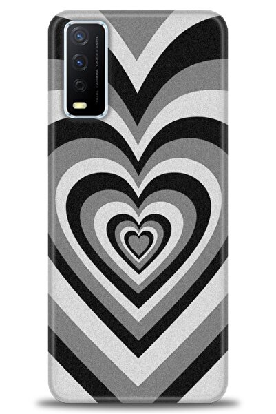 Rulet Aksesuar جراب سيليكون متوافق مع هاتف Vivo Y11S HD مطبوع + واقي شاشة سير...