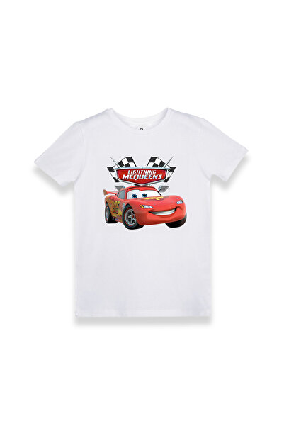 EZ Design Şimşek Mcqueen Baskılı Tasarım Çocuk T-shirt