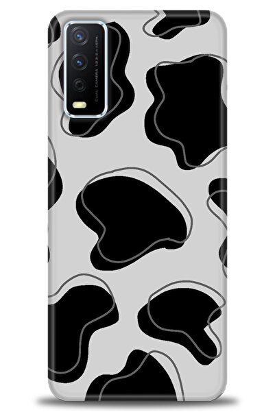 Rulet Aksesuar جراب سيليكون متوافق مع هاتف Vivo Y11S HD مطبوع + واقي شاشة سير...