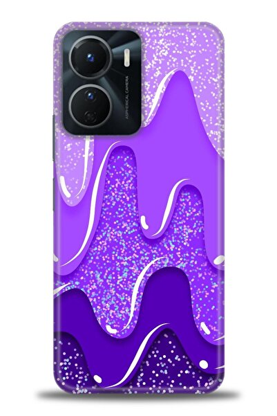 Rulet Aksesuar جراب سيليكون متوافق مع هاتف Vivo Y16 HD مطبوع + واقي شاشة سيرا...