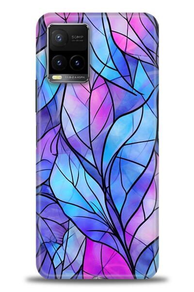 Rulet Aksesuar جراب سيليكون متوافق مع هاتف Vivo Y33S HD مطبوع + واقي شاشة سير...