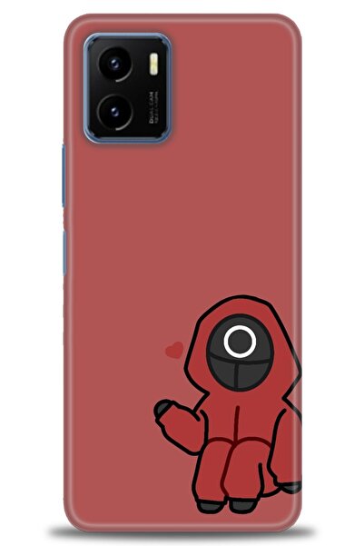 Rulet Aksesuar جراب سيليكون متوافق مع هاتف Vivo Y15S HD مطبوع + واقي شاشة سير...