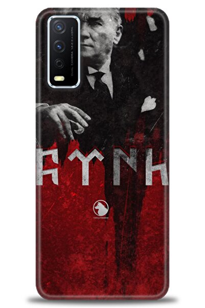 Rulet Aksesuar حافظة سيليكون متوافقة مع هاتف Vivo Y20 HD مطبوع + واقي شاشة من...