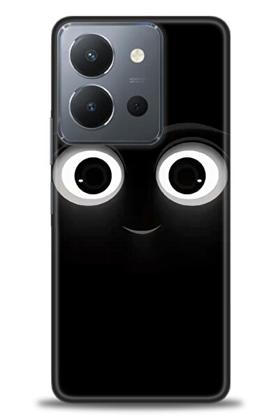 Rulet Aksesuar جراب سيليكون متوافق مع هاتف Vivo Y36 HD مطبوع + واقي شاشة سيرا...