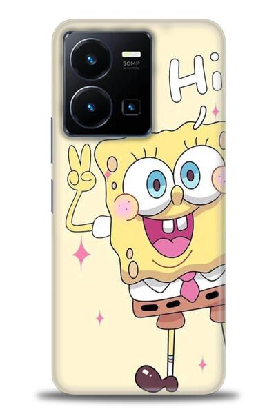 Rulet Aksesuar غطاء حماية من السيليكون متوافق مع هاتف Vivo Y35 HD مطبوع + واق...