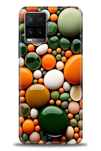 Rulet Aksesuar Vivo Y33S Compatible Hd Printed Silicone Case + Ceramic Screen...