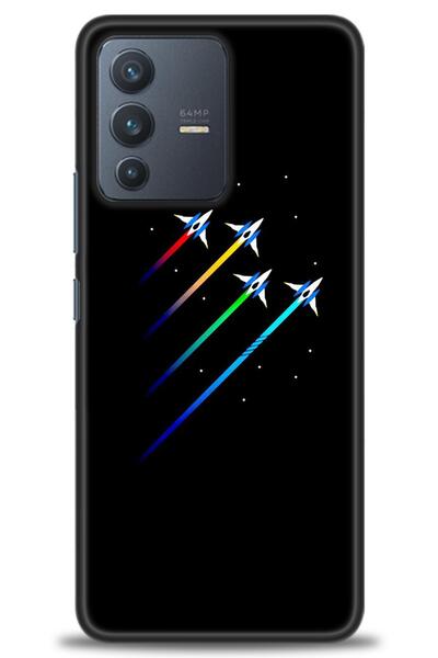 Rulet Aksesuar حافظة سيليكون متوافقة مع هاتف Vivo V23 5G HD مطبوع + واقي شاشة...