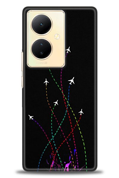 Rulet Aksesuar حافظة سيليكون متوافقة مع هاتف Vivo V29 Lite 5G HD مطبوع + واقي...