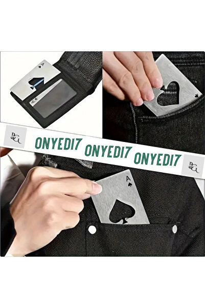 BGSignature Silver Card-Shaped Metal Bottle Opener – Portable, Durable & Stylish Design - Ace of Spades Card Opener