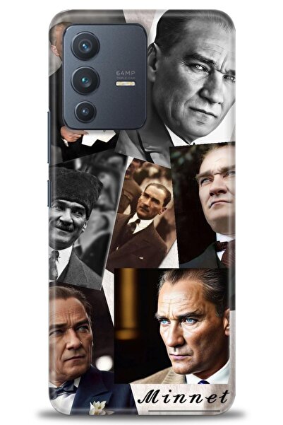 Rulet Aksesuar Vivo V23 5g Compatible Hd Printed Silicone Case + Ceramic Scre...