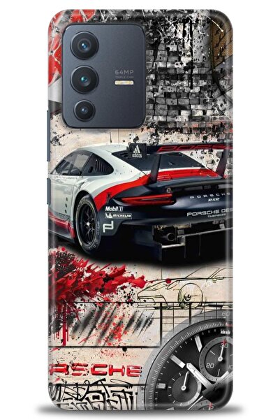 Rulet Aksesuar حافظة سيليكون متوافقة مع هاتف Vivo V23 5G HD مطبوع + واقي شاشة...