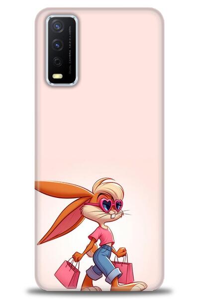 Rulet Aksesuar جراب سيليكون متوافق مع هاتف Vivo Y20S HD مطبوع + واقي شاشة سير...