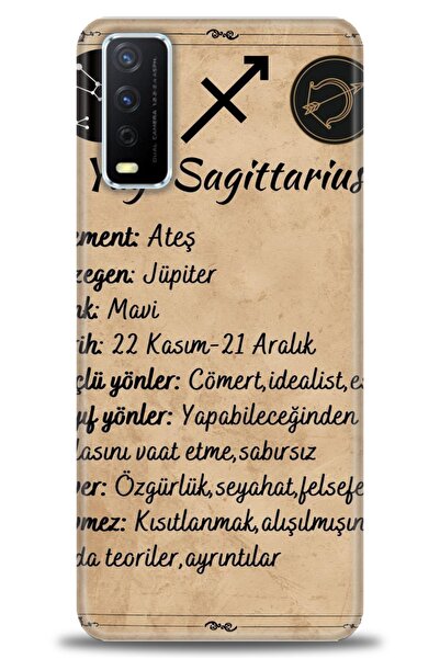 Rulet Aksesuar جراب سيليكون متوافق مع هاتف Vivo Y11S HD مطبوع + واقي شاشة سير...