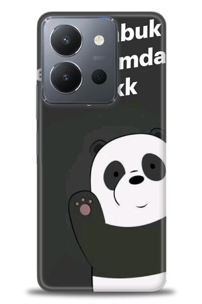 Rulet Aksesuar جراب سيليكون متوافق مع هاتف Vivo Y36 HD مطبوع + واقي شاشة سيرا...