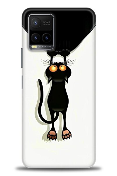 Rulet Aksesuar جراب سيليكون متوافق مع هاتف Vivo Y21S HD مطبوع + واقي شاشة سير...