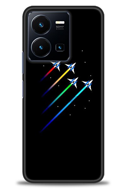 Rulet Aksesuar Vivo Y22S Compatible Hd Printed Silicone Case + Ceramic Screen...