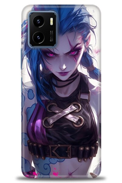 Rulet Aksesuar جراب سيليكون متوافق مع هاتف Vivo Y15S HD مطبوع + واقي شاشة سير...