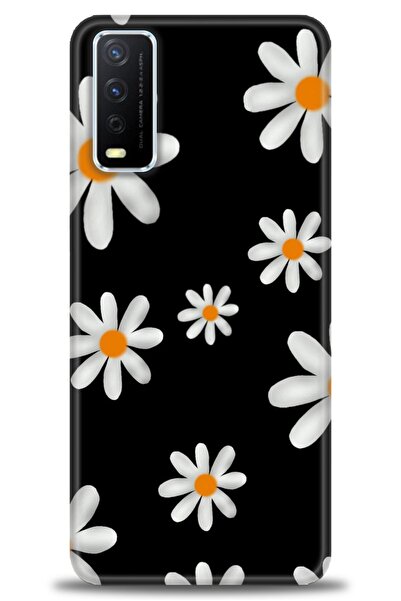 Rulet Aksesuar جراب سيليكون متوافق مع هاتف Vivo Y11S HD مطبوع + واقي شاشة سير...