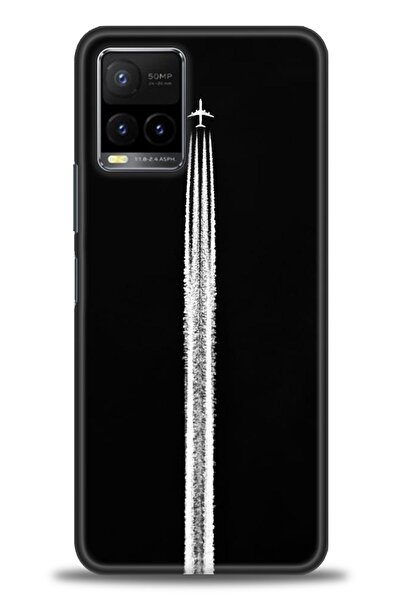 Rulet Aksesuar جراب سيليكون متوافق مع هاتف Vivo Y32 HD مطبوع + واقي شاشة سيرا...