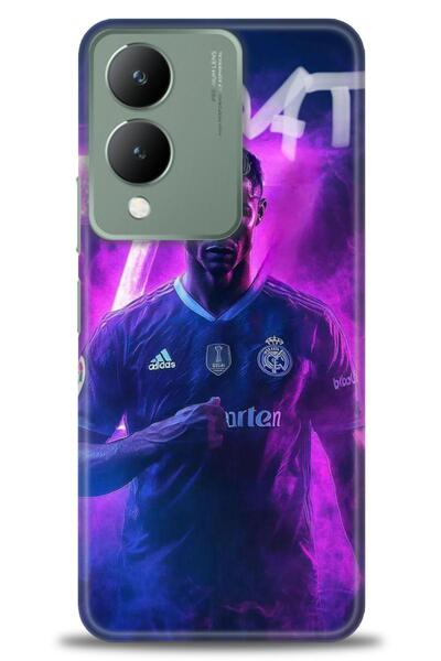 Rulet Aksesuar حافظة سيليكون متوافقة مع هاتف Vivo Y17S HD مطبوع + واقي شاشة م...