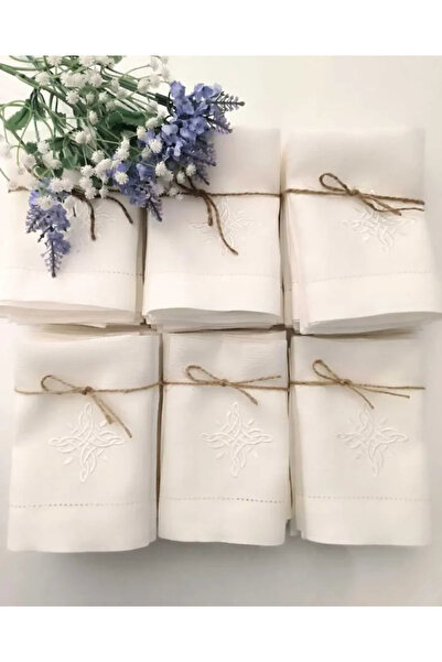 ketenhome Lüks Keten Misafir El Havlusu Seti (6'lı)