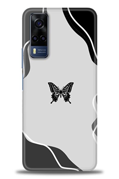 Rulet Aksesuar جراب سيليكون متوافق مع هاتف Vivo Y51 HD مطبوع + واقي شاشة سيرا...