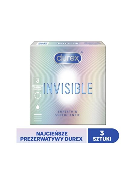 Durex واقيات ذكرية ديوركس إنفيزيبل فائقة النحافة، 3 قطع