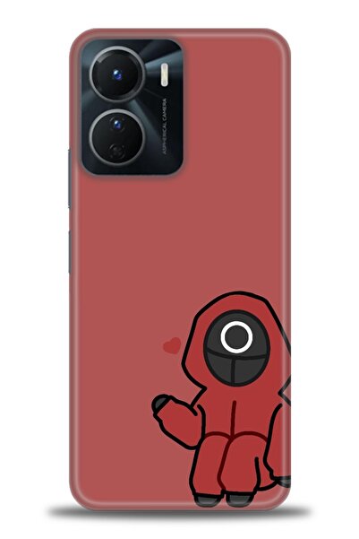 Rulet Aksesuar جراب سيليكون متوافق مع هاتف Vivo Y16 HD مطبوع + واقي شاشة سيرا...