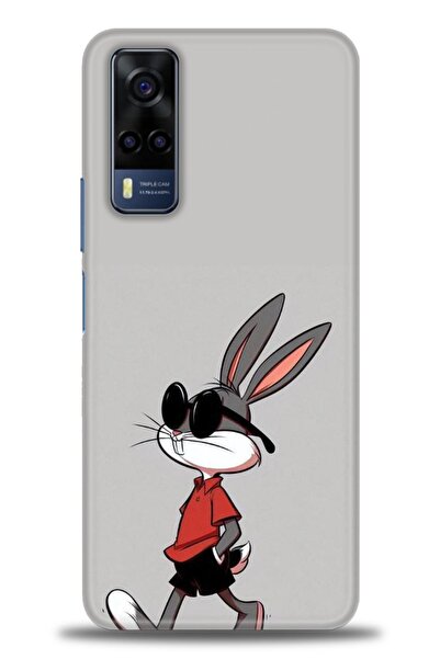 Rulet Aksesuar جراب سيليكون متوافق مع هاتف Vivo Y53S HD مطبوع + واقي شاشة سير...