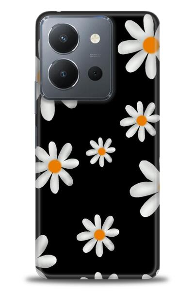 Rulet Aksesuar جراب سيليكون متوافق مع هاتف Vivo Y36 HD مطبوع + واقي شاشة سيرا...