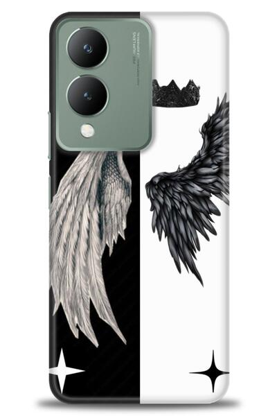 Rulet Aksesuar جراب سيليكون متوافق مع هاتف Vivo Y17S HD مطبوع + واقي شاشة سير...