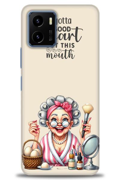 Rulet Aksesuar جراب سيليكون متوافق مع هاتف Vivo Y15S HD مطبوع + واقي شاشة سير...