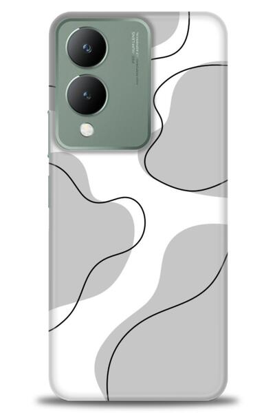 Rulet Aksesuar جراب سيليكون متوافق مع هاتف Vivo Y17S HD مطبوع + واقي شاشة سير...