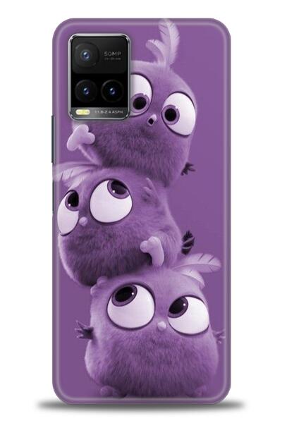 Rulet Aksesuar جراب سيليكون متوافق مع هاتف Vivo Y33S HD مطبوع + واقي شاشة سير...