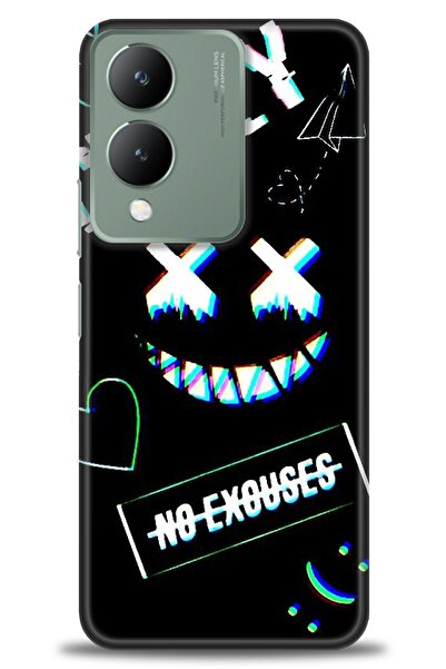 Rulet Aksesuar جراب سيليكون متوافق مع هاتف Vivo Y17S HD مطبوع + واقي شاشة سير...