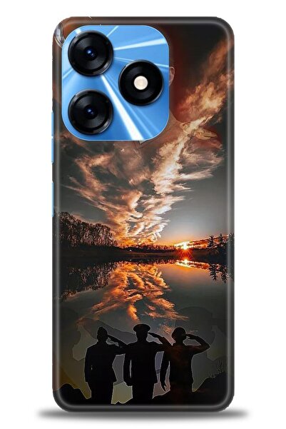 Rulet Aksesuar Tecno Spark 10 4g Compatible Hd Printed Silicone Case + Cerami...