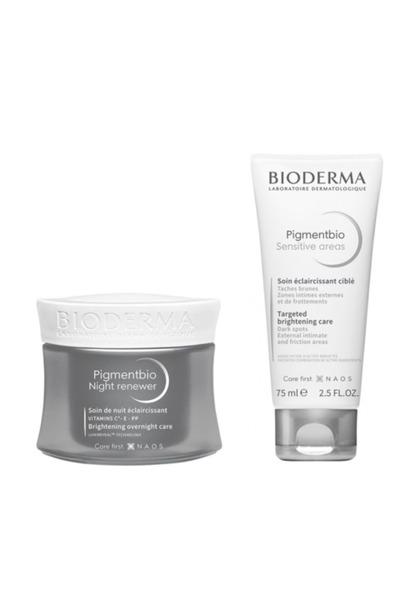 Bioderma مجموعة العناية الليلية والتفتيح، كريم الليل الحيوي للتفتيح 50 مل + ك...