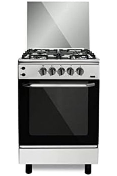 HAAM HM55GF-20 Important Egyptian Gas Oven with 4 Burners, 55 cm Width, Silver/Black
