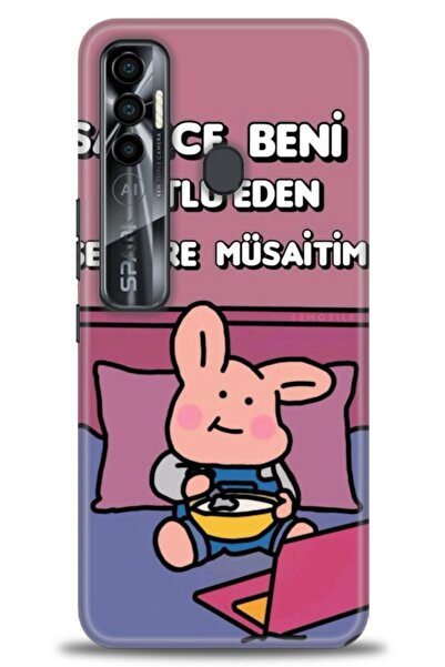 kılıfevreni غطاء متوافق مع هاتف Tecno Spark 7 Pro A+ Plus غطاء HD مطبوع - غطا...