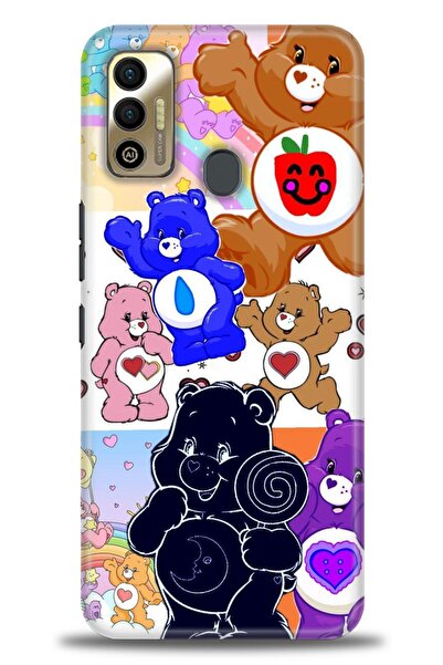 Rulet Aksesuar Tecno Spark 7t Compatible Hd Printed Silicone Case + Ceramic S...