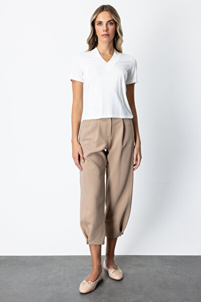 ON V-Neck Stitched Basic T-Shirt