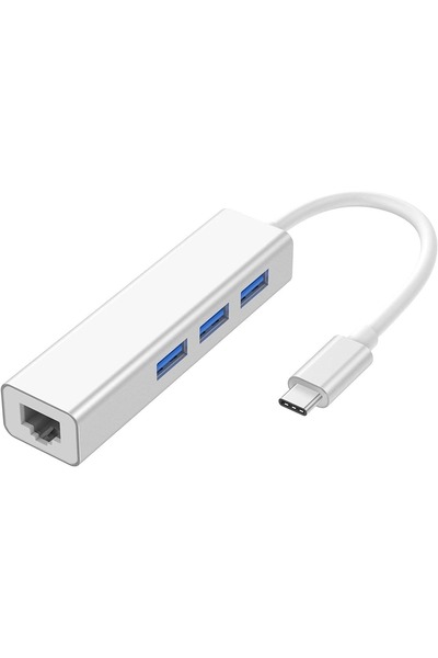 Anker 2B 3 in 1 USB HUB, 3x USB 3.0 HUB, Ethernet, Silver