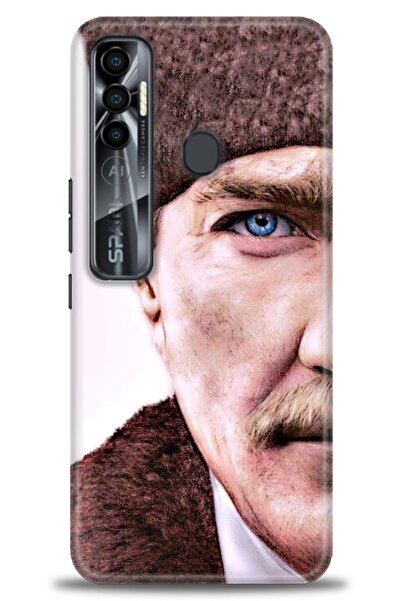 Rulet Aksesuar حافظة سيليكون HD مطبوع متوافقة مع هاتف Tecno Spark 7 Pro + واق...