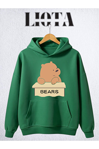 Vordevia سويت شيرت قطني كبير الحجم مطبوع عليه دببة