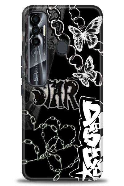 kılıfevreni غطاء متوافق مع هاتف Tecno Spark 7 Pro A+ Plus غطاء HD مطبوع - غطا...