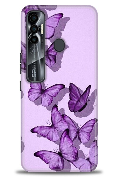 Rulet Aksesuar Tecno Spark 7 Pro Compatible Hd Printed Silicone Case + Cerami...